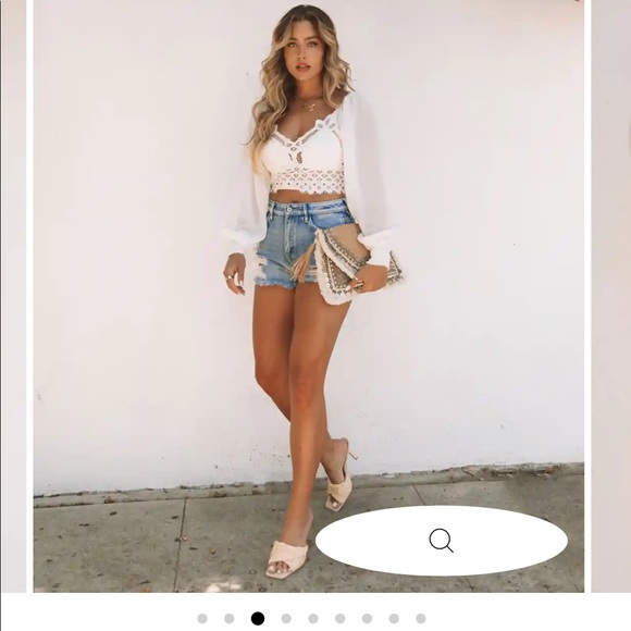 NWT bohemian balloon sleeve top by vici sz M in BLACk - Picture 5 of 7